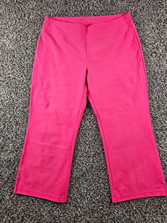 Nike Pants - Nike Womens Sz XL Cropped Athletic Pants Leggings Bright Pink